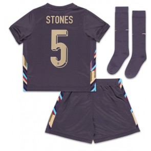 Anglie John Stones #5 Dětské Venkovní dres komplet ME 2024 Krátký Rukáv (+ trenýrky)